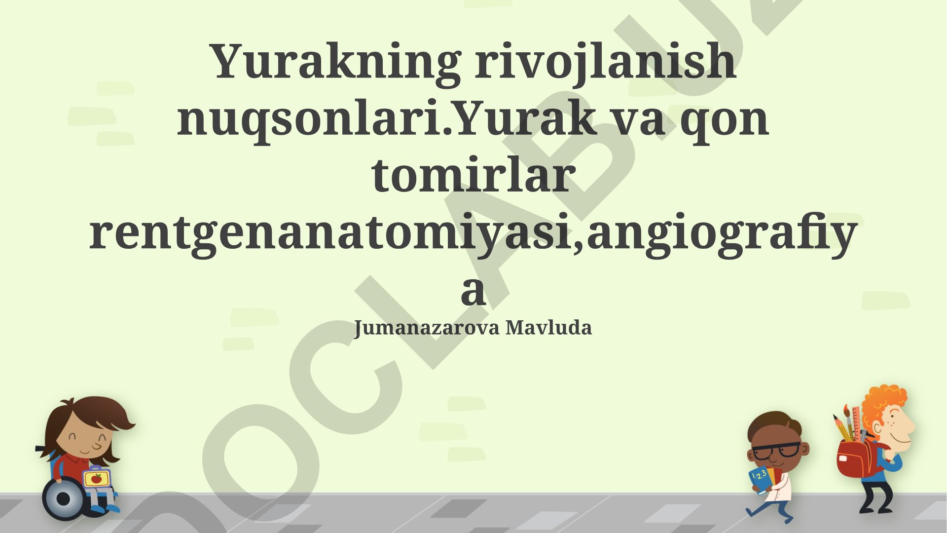 Yurakning rivojlanish nuqsonlari va angiografiya