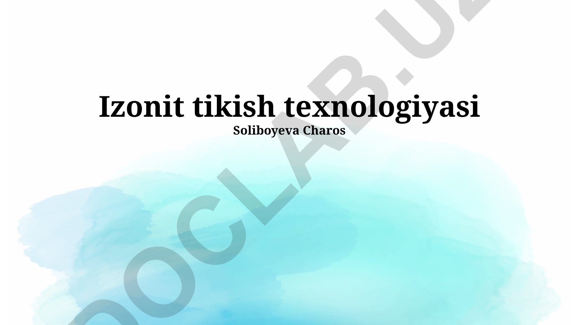 Izonit tikish texnologiyasi va uning afzalliklari