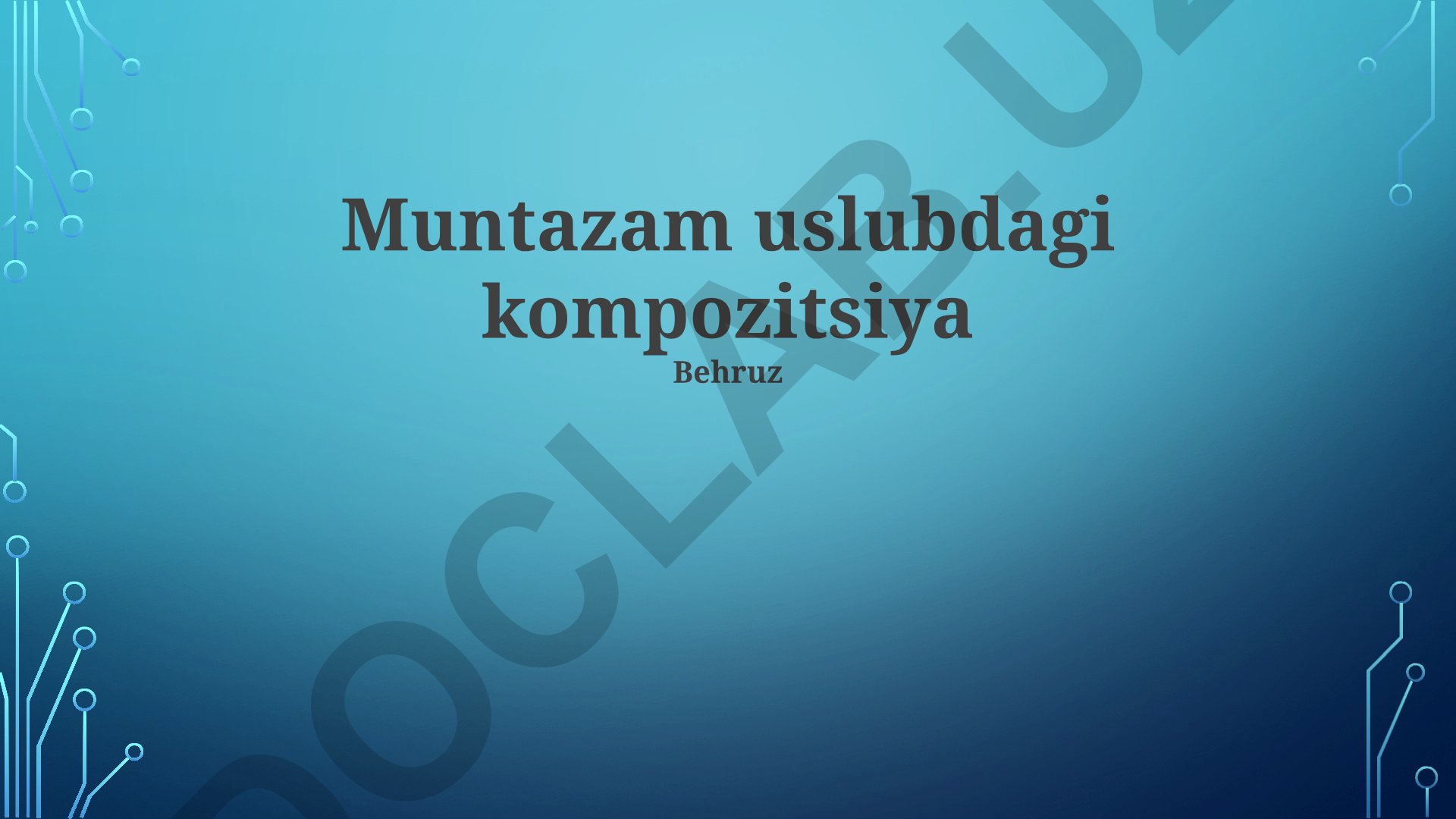 Muntazam uslubdagi kompozitsiya