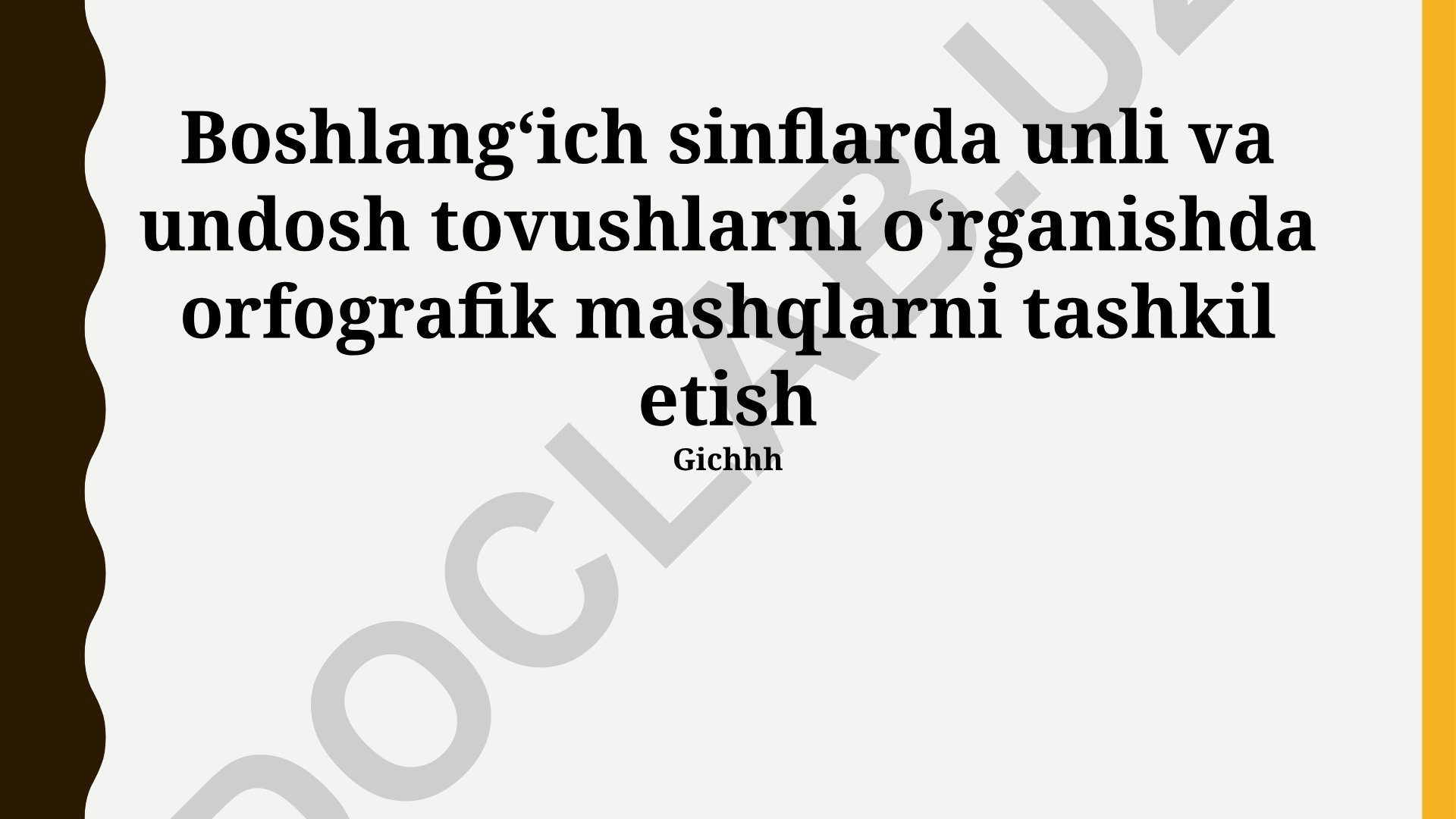 Boshlangʻich sinflarda unli va undosh tovushlarni oʻrganishda orfografik mashqlarni tashkil etish