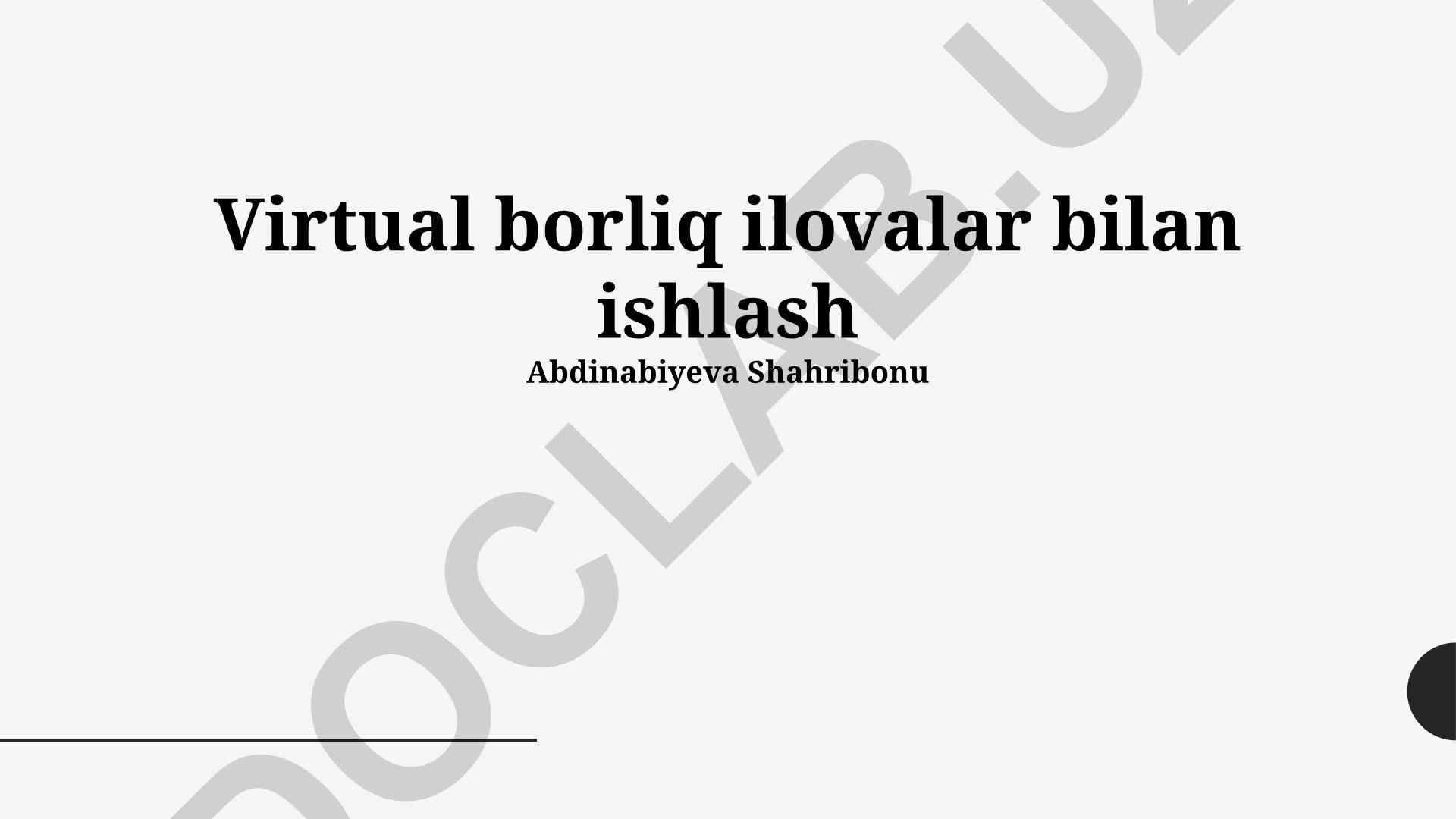 Virtual borliq ilovalari bilan ishlash va ularning qo'llanilishi
