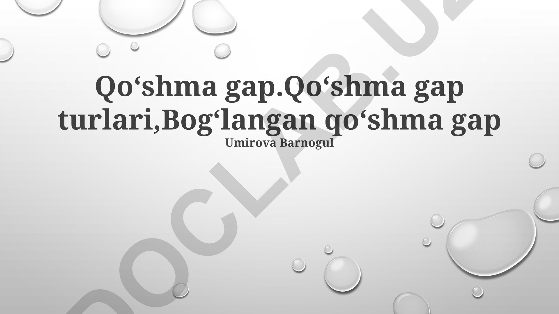 Qoʻshma gap turlari va ularning tuzilishi