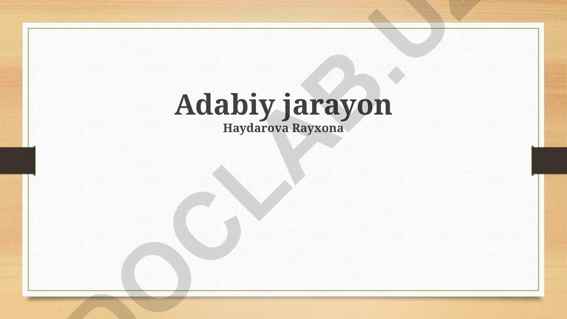 Adabiy jarayon: g'oya, ilhom va yozish bosqichlari