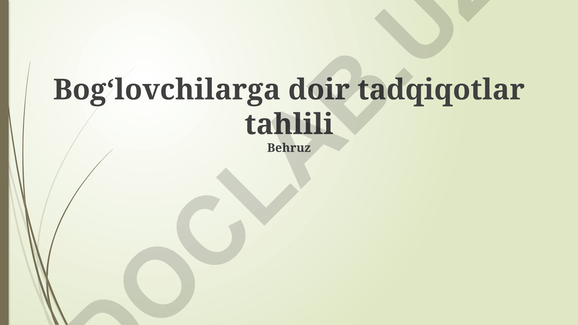 Bog'lovchilarga doir tadqiqotlar tahlili