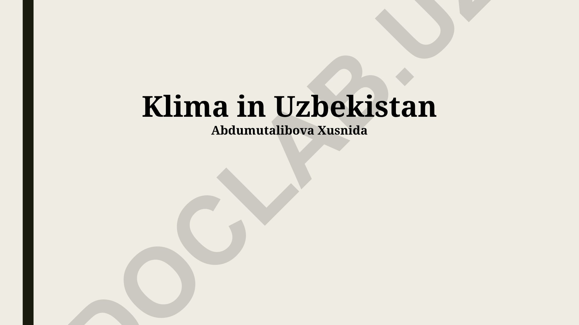 Klima in Uzbekistan