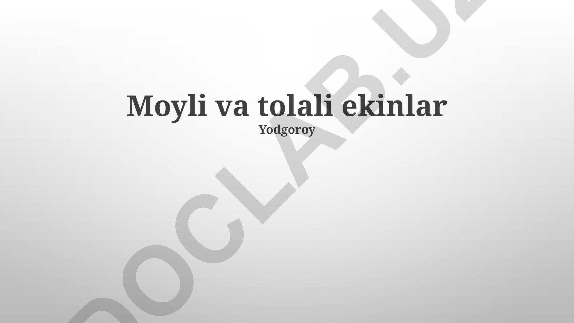 Moyli va tolali ekinlar yetishtirish texnologiyalari va kelajak istiqbollari