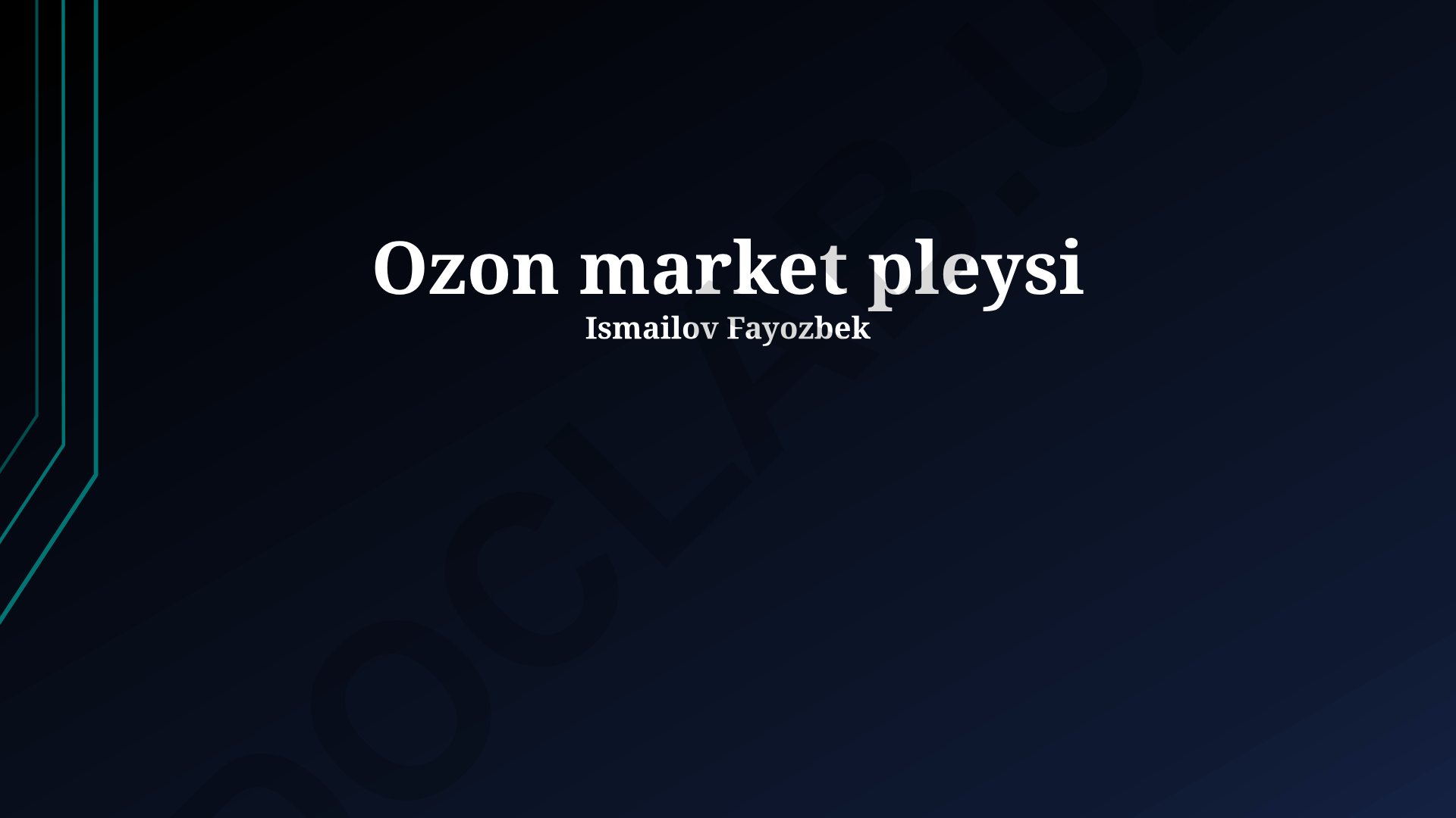 Ozon market pleysi va uning Rossiyadagi elektron tijoratdagi o'rni