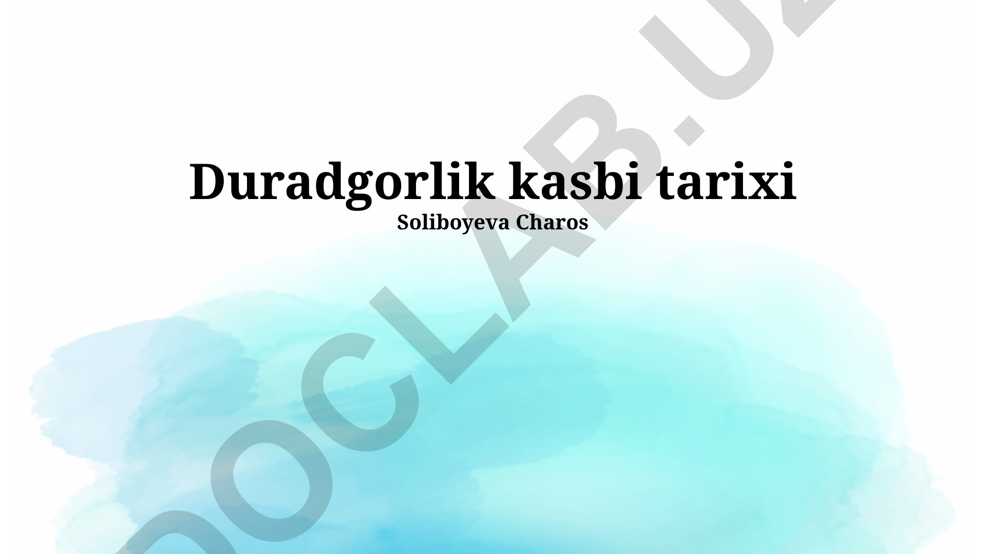 Duradgorlik kasbi tarixi va rivojlanish bosqichlari