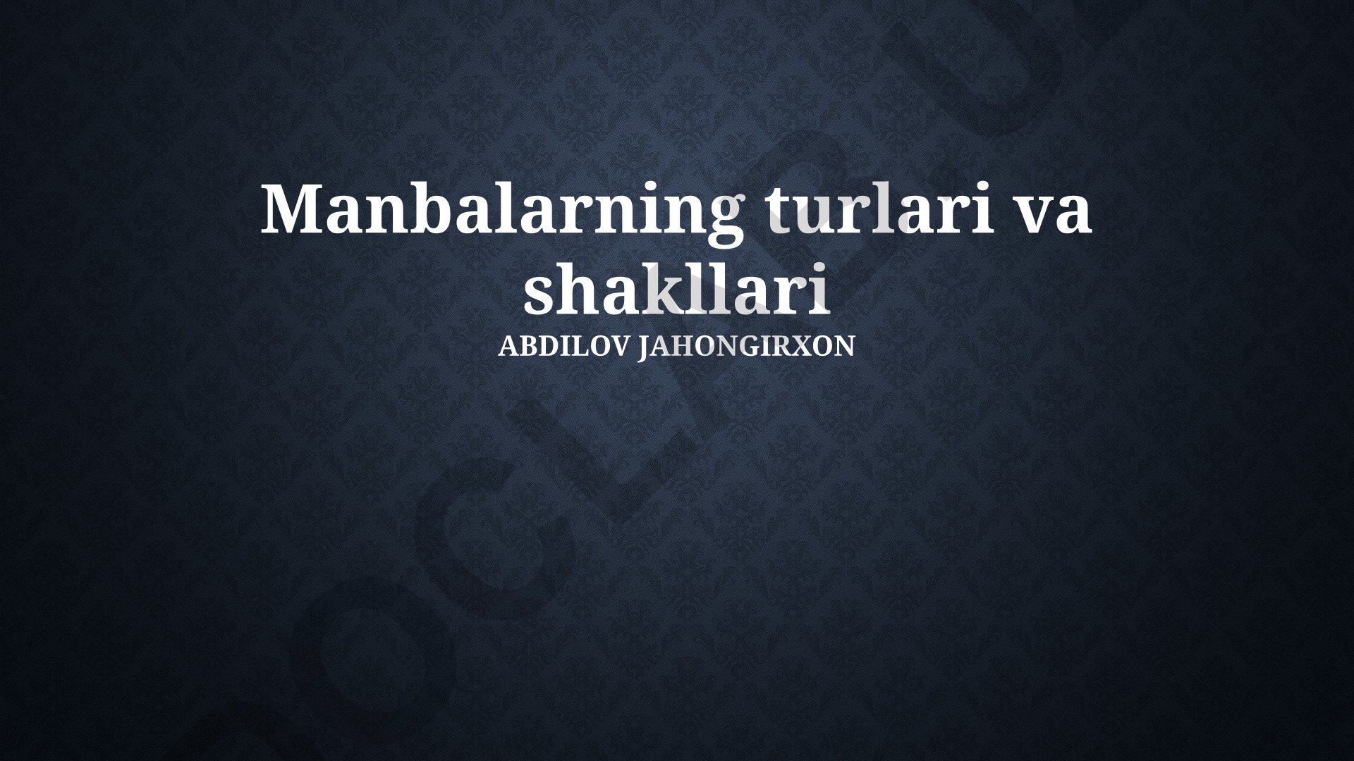 Ta'lim turlari va shakllari