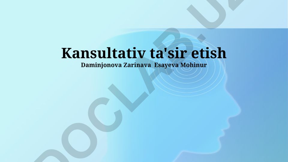 Kansultativ ta'sir etish va qaror qabul qilish jarayonlari