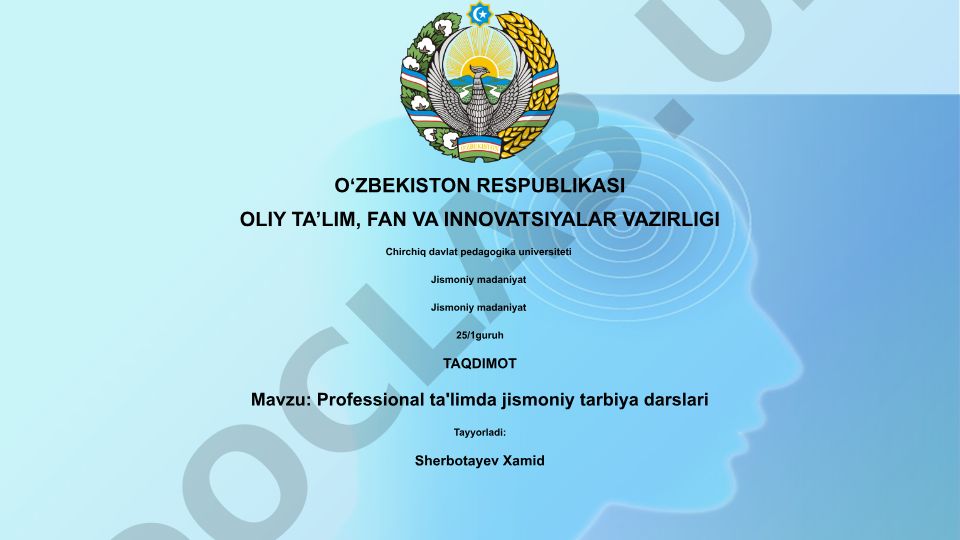 Professional ta'limda jismoniy tarbiya darslari