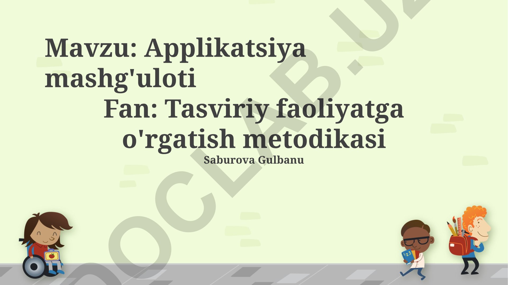 Vizual san'atni o'qitish metodikasi va dars rejalashtirish