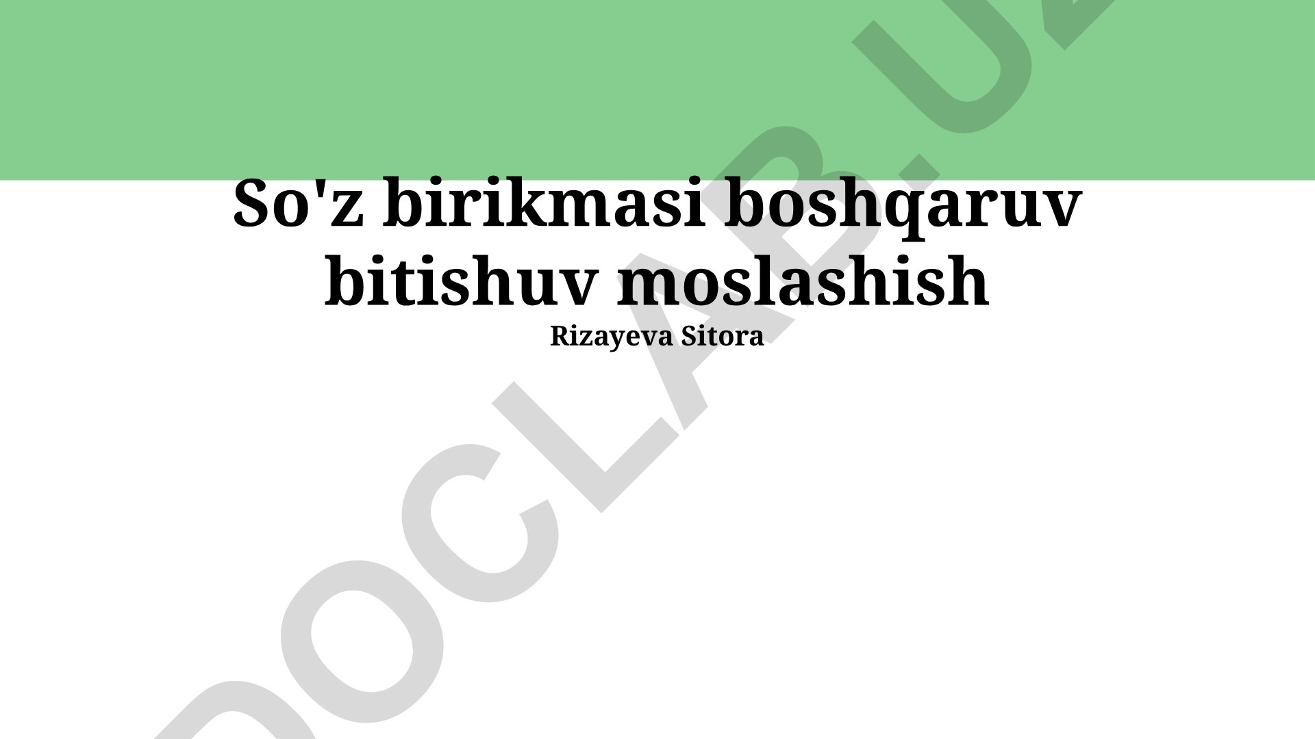 Davlat bitimlariga moslashtirishdagi so'z birikmalari
