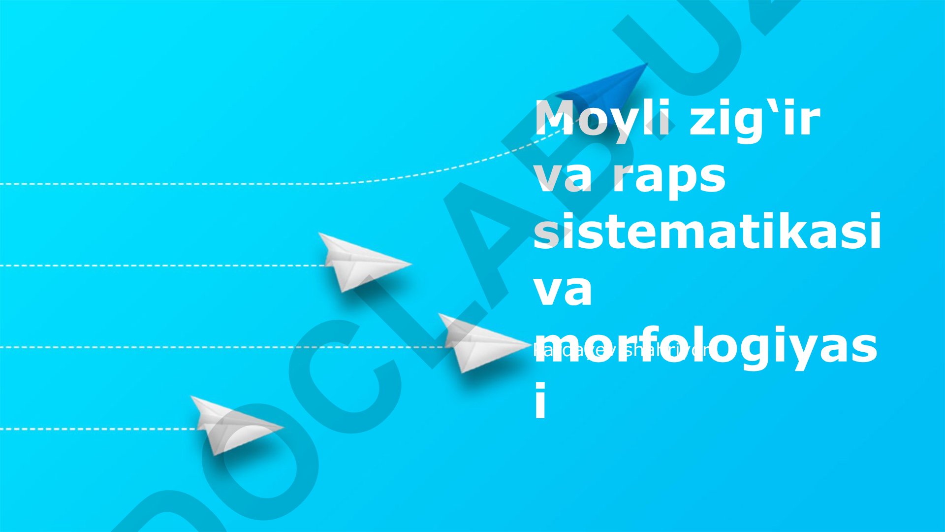 Moyli zig‘ir va raps sistematikasi va morfologiyasi
