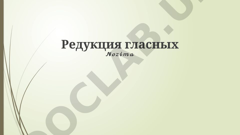 Редукция гласных: определение, фонетическая реализация и условия возникновения