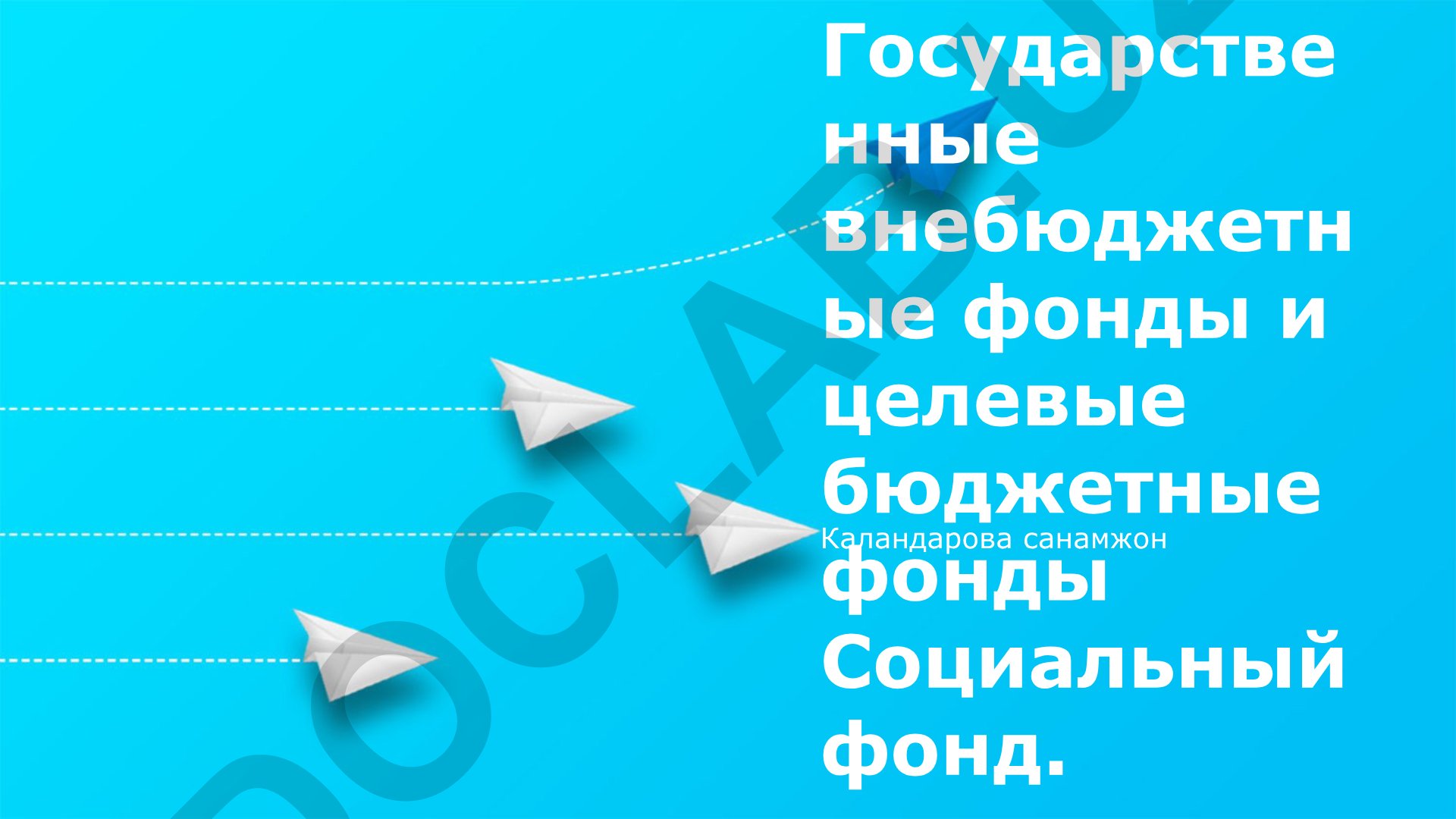 Государственные внебюджетные фонды и целевые бюджетные фонды
