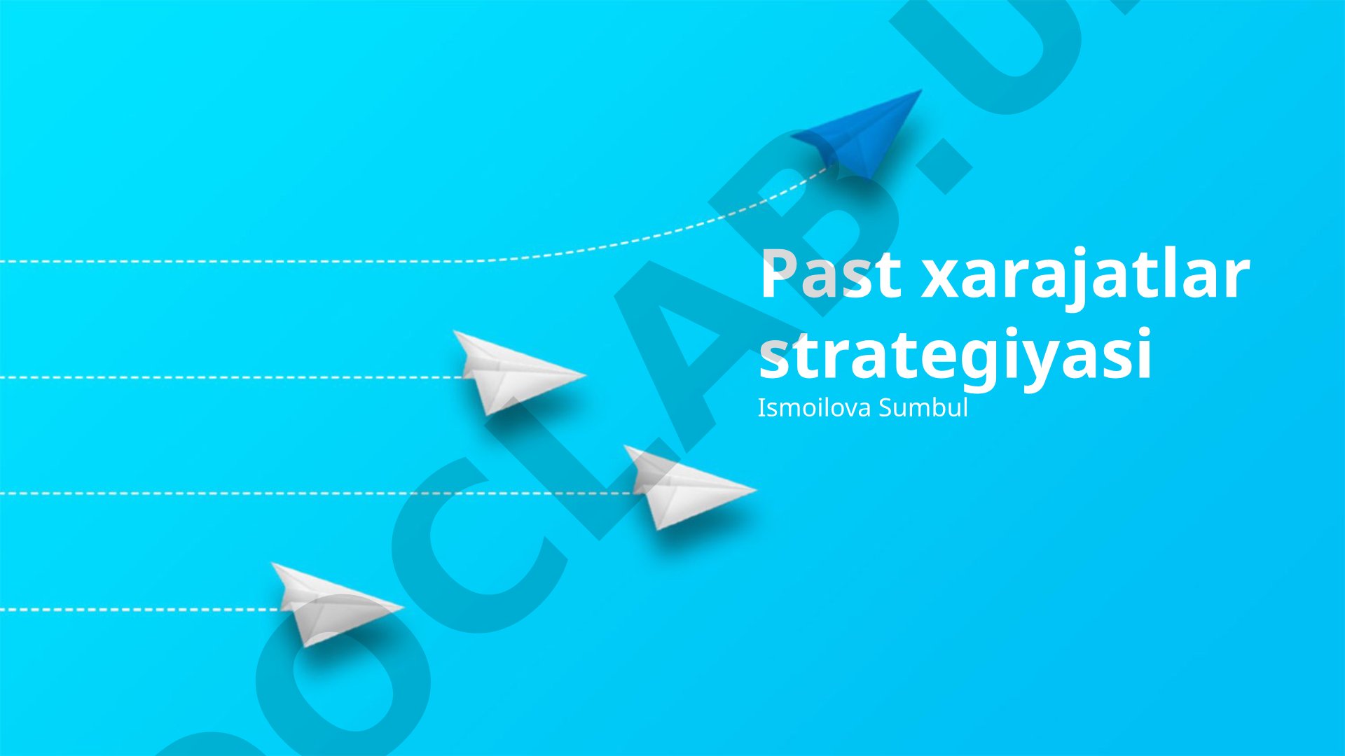 Past xarajatlar strategiyasi