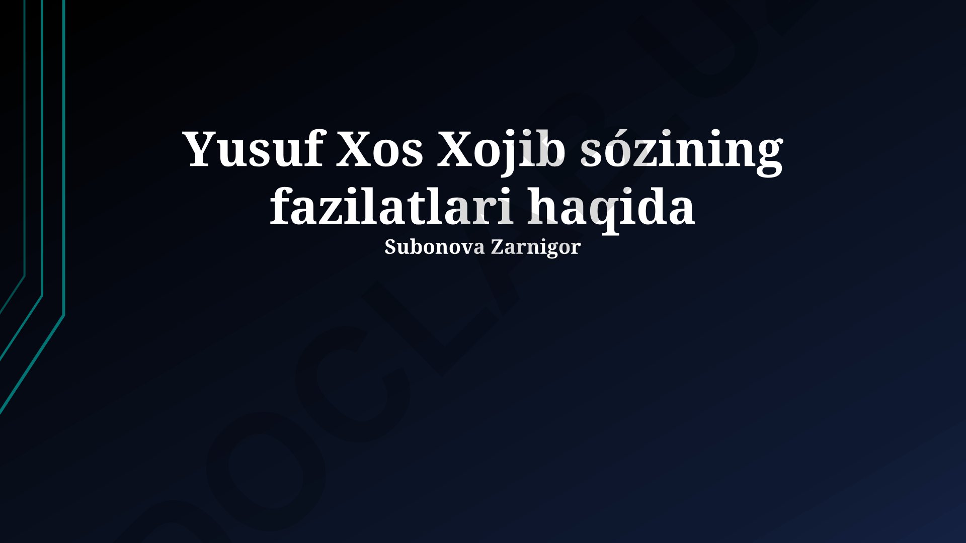 Yusuf Xos Xojib soʻzining fazilatlari va "Qobusnoma"ning dolzarbligi