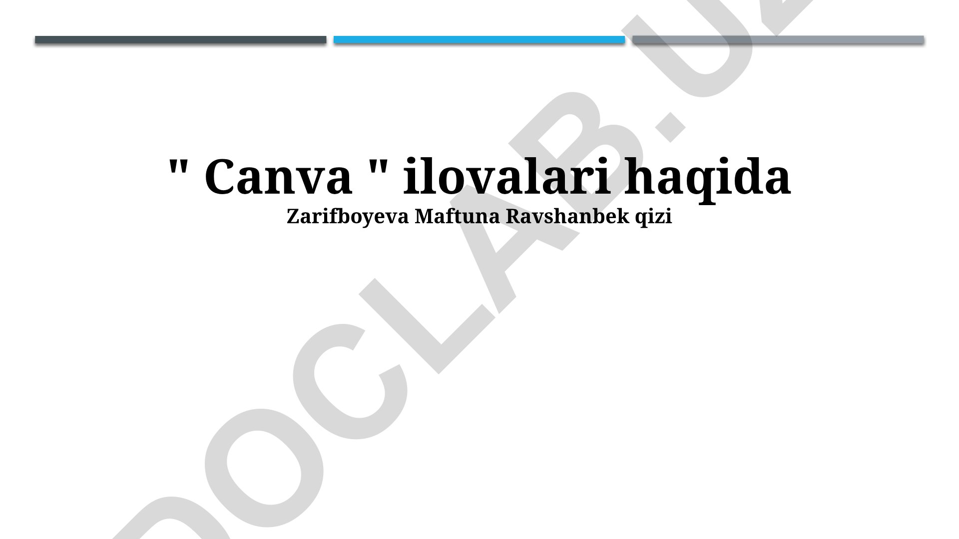Canva ilovalari haqida ma'lumot va imkoniyatlari