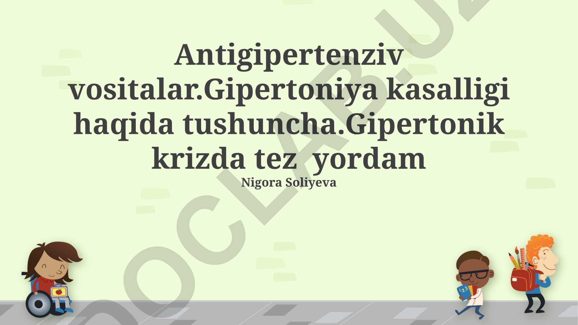 Antigipertenziv vositalar va gipertoniya kasalligi