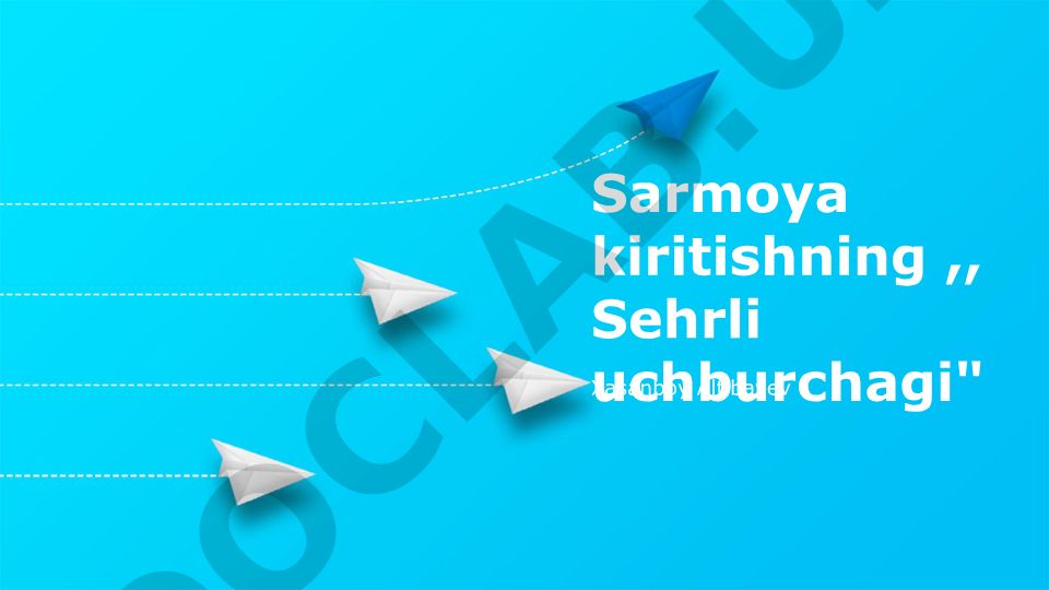 Sarmoya kiritishning sehrli uchburchagi