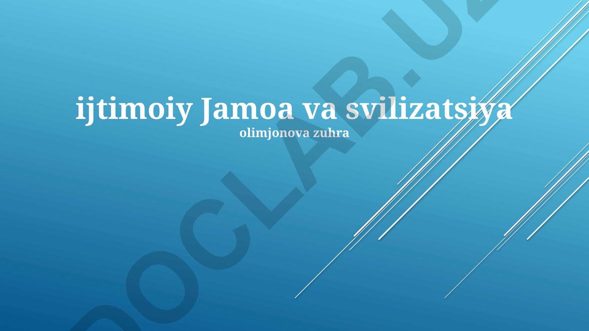 Ijtimoiy jamoa va madaniyatning o'zaro aloqasi