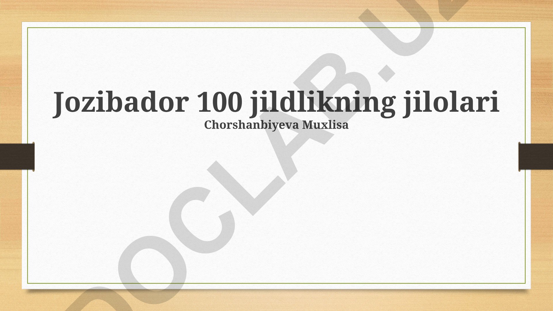 Jozibador 100 jildlikning tarkibi, afzalliklari va klinik tadqiqot natijalari