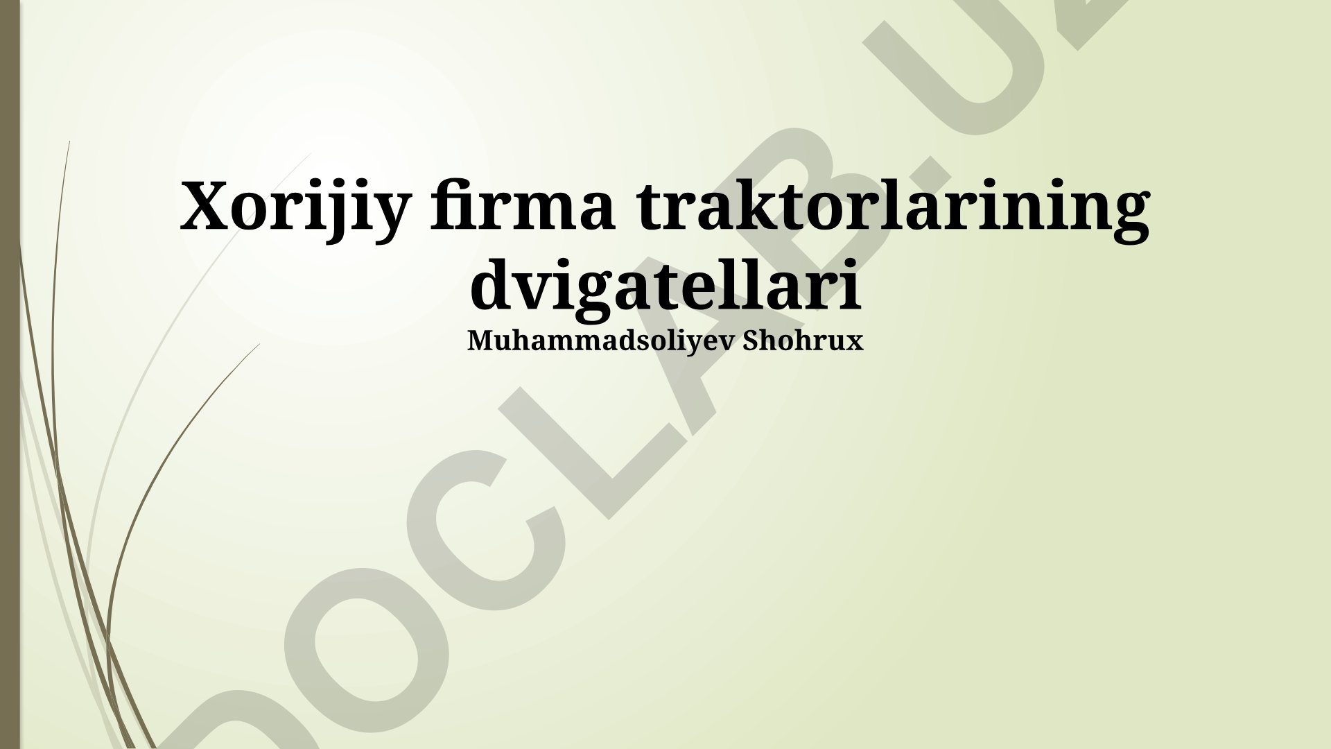 Xorijiy firma traktorlarining dvigatellari