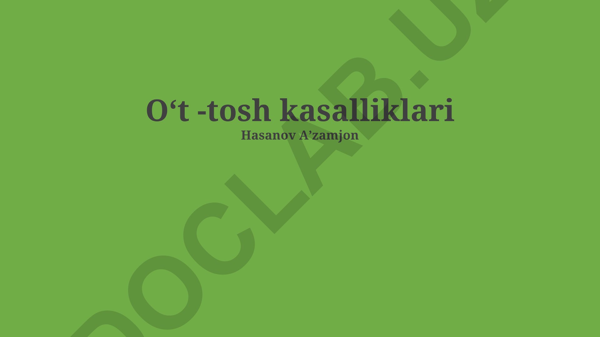 Buyraktosh kasalligining diagnostikasi va davolash usullari