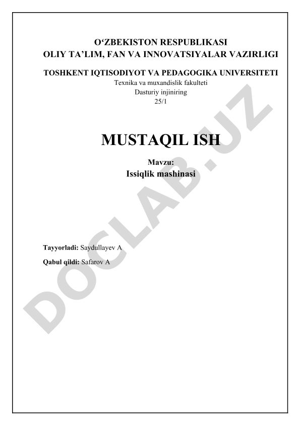 Issiqlik mashinasi