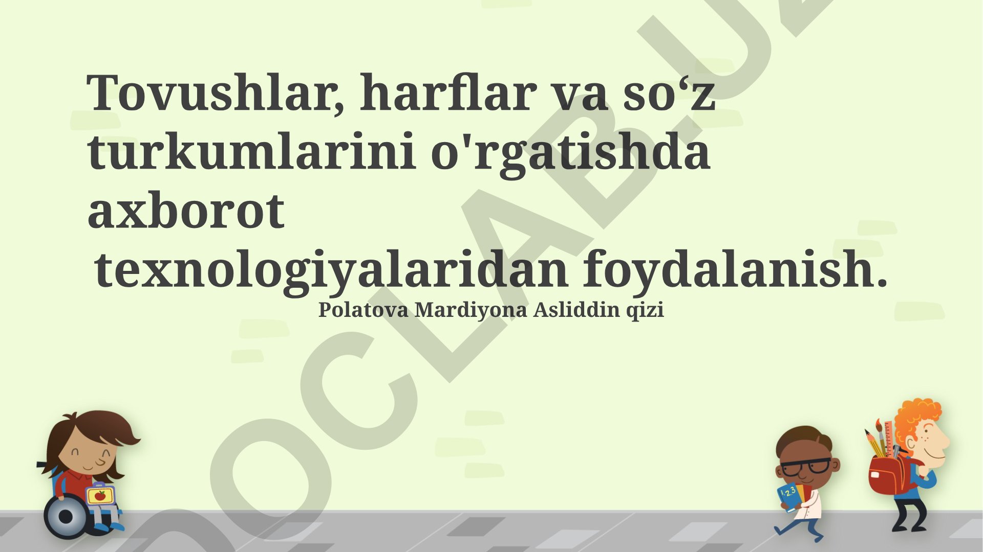 Tovushlar, harflar va so‘z turkumlarini o'rgatishda axborot texnologiyalaridan foydalanish