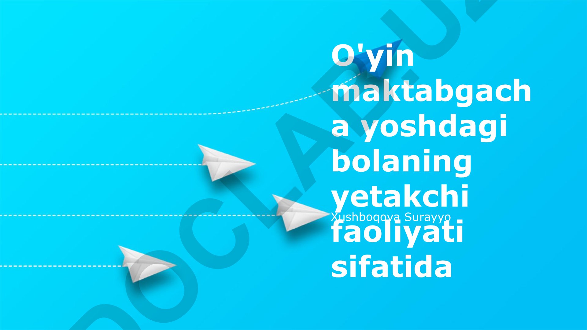 Oʻyin Orqali Bolaning Kognitiv, Jismoniy va Ijtimoiy-Emotsional Rivojlanishi