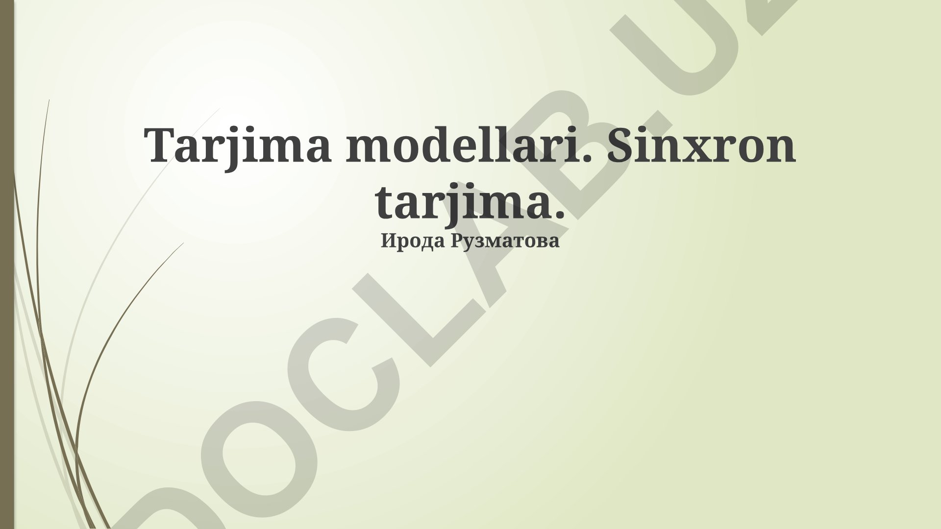 Simultan tarjima texnologiyalari va mashina tarjimasining imkoniyatlari