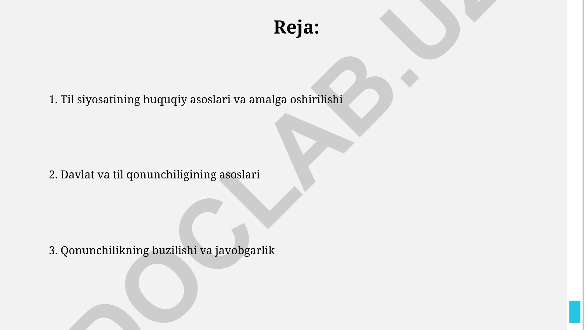 Davlat tili huquqiy asoslari va qonunchilik buzilishining javobgarligi