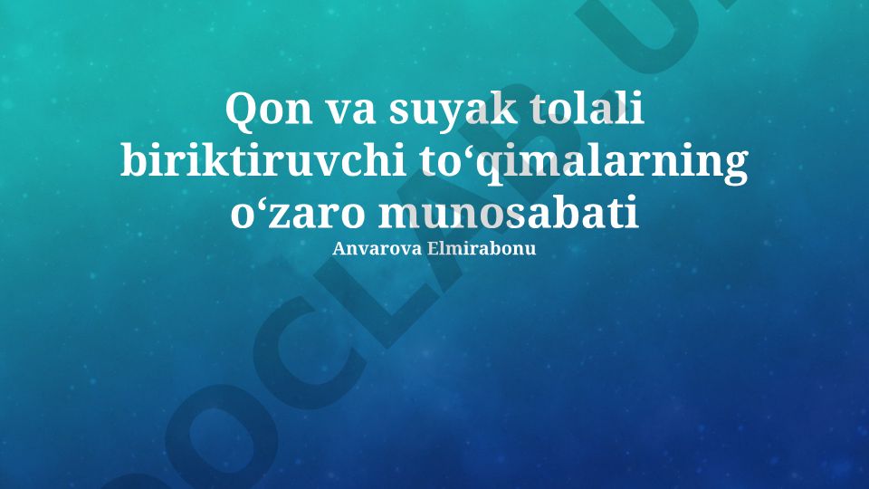 Suyak va tolali biriktiruvchi to'qimalarning o'zaro munosabati