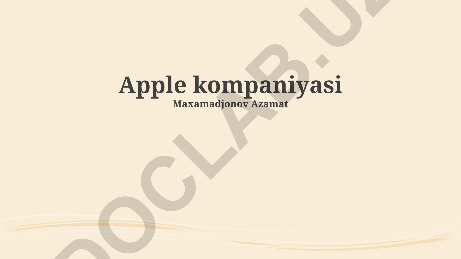 Apple kompaniyasining marketing strategiyasi va raqobatbardoshligi