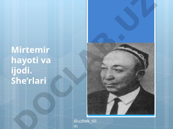Mirtemir Tursunov hayoti va ijodi