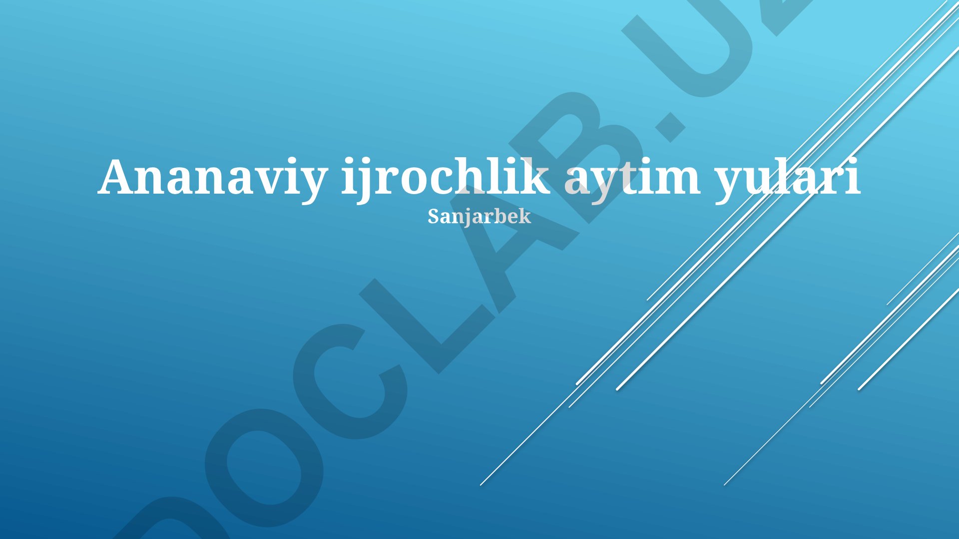 An'anaviy ijrochlik aytim yulari va teatr-drama an'analari