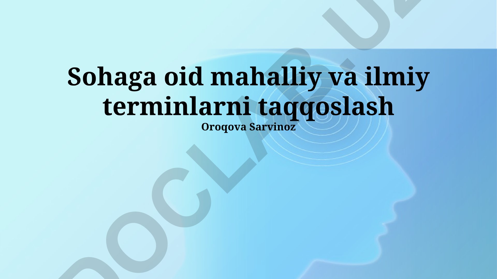 Mahalliy va ilmiy terminologiyalarni taqqoslash