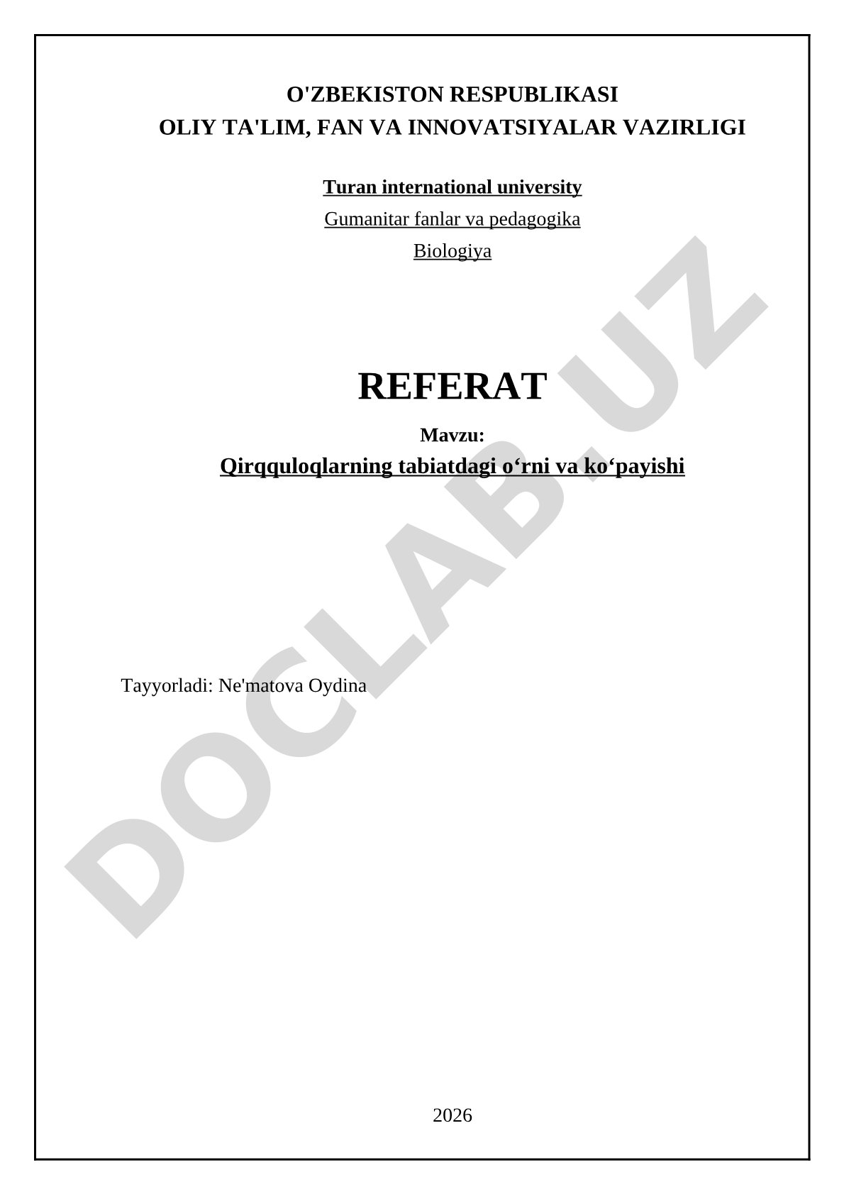 Qirqquloqlarning tabiatdagi o'rni va ko'payishi