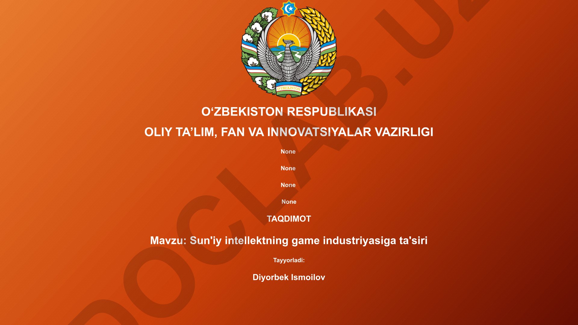 Sun'iy intellektning game industriyasiga ta'siri
