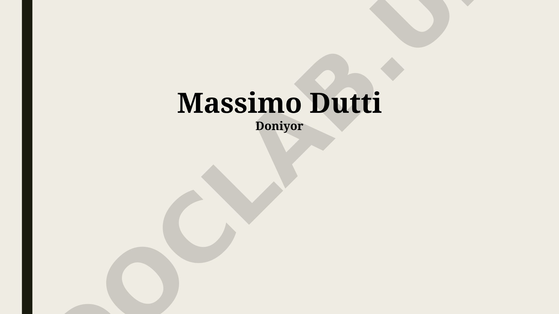 Massimo Dutti Brand Overview and Positioning