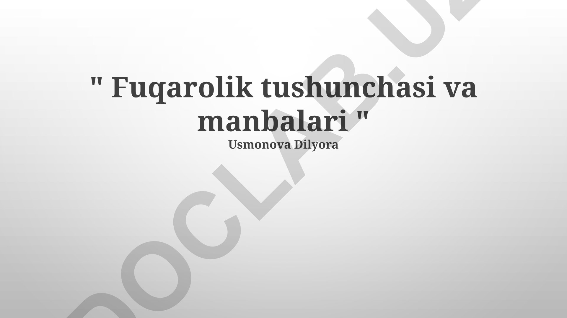 Fuqarolik tushunchasi va manbalari