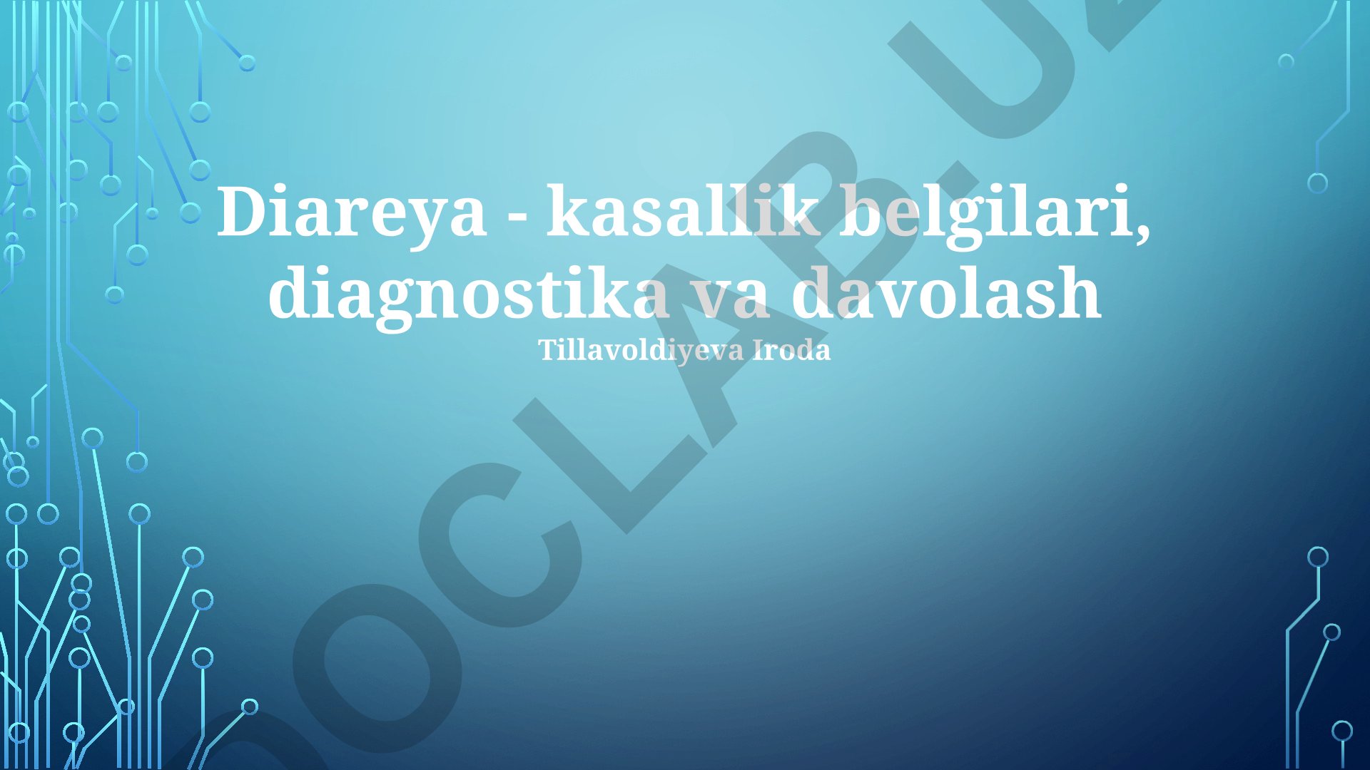 Diareya kasallik belgilari, diagnostika va davolash