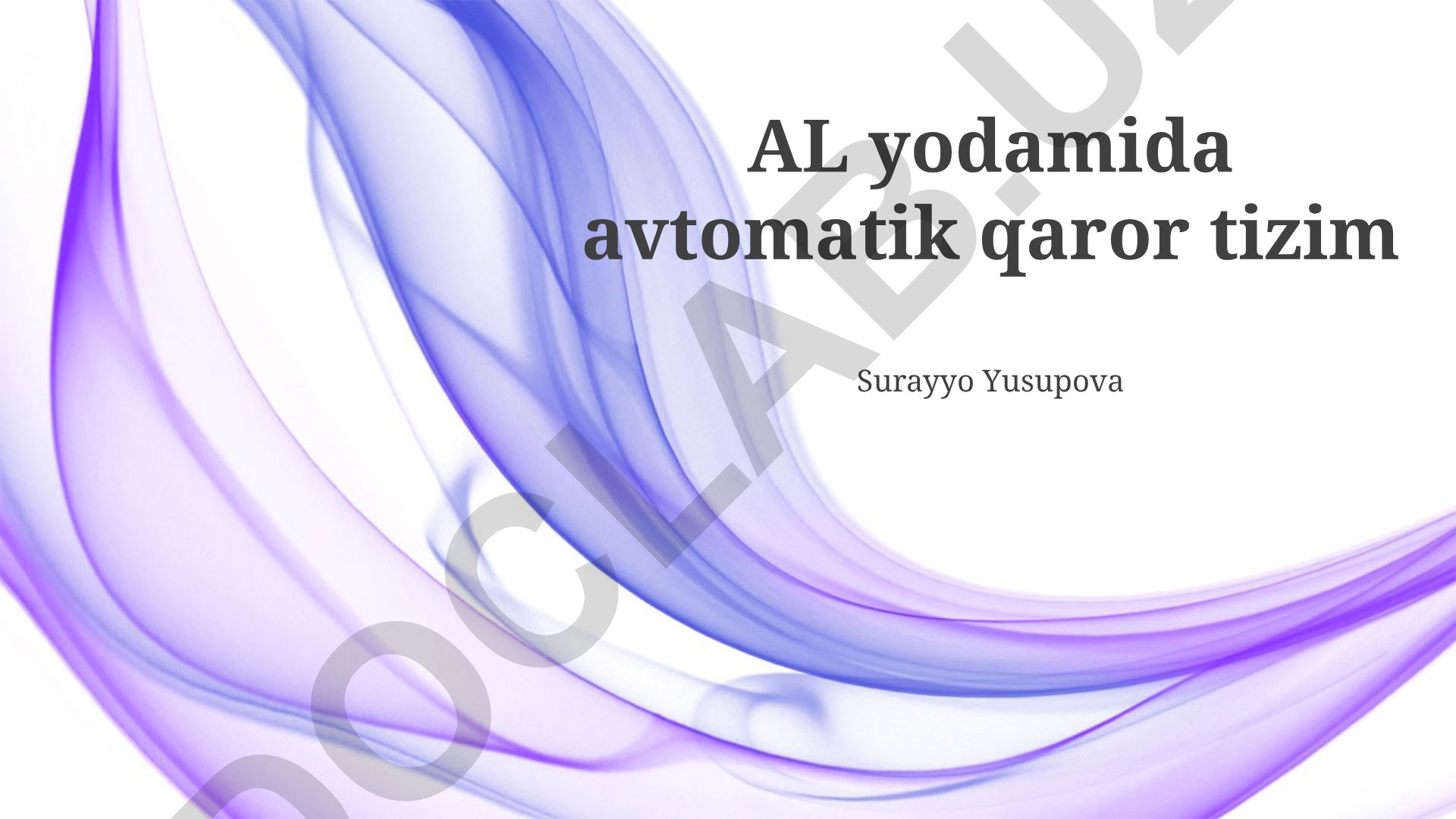 Sun'iy Intellektda Avtomatik Qaror Qabul Qilish