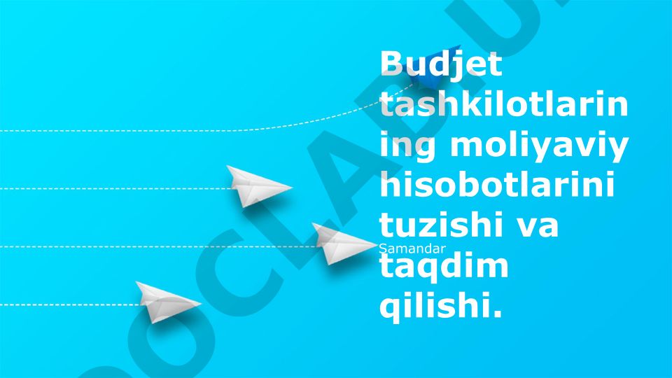 Budjet tashkilotlarining moliyaviy hisobotlarini tuzish va taqdim qilish