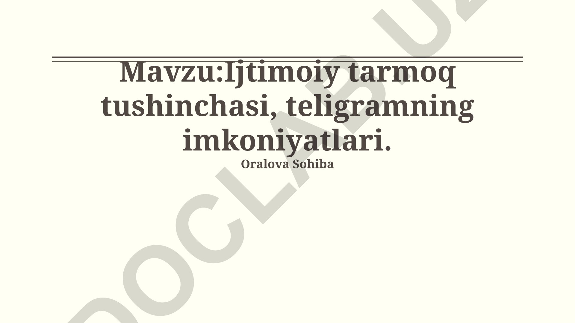 Ijtimoiy tarmoq tushinchasi, Telegramning imkoniyatlari