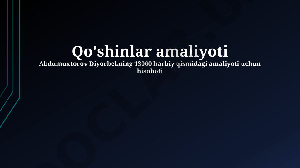 Harbiy operatsiyalarning asosiy elementlari va strategik rejalashtirish