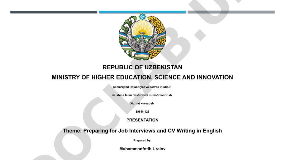 Preparing for Job Interviews and CV Writing in English