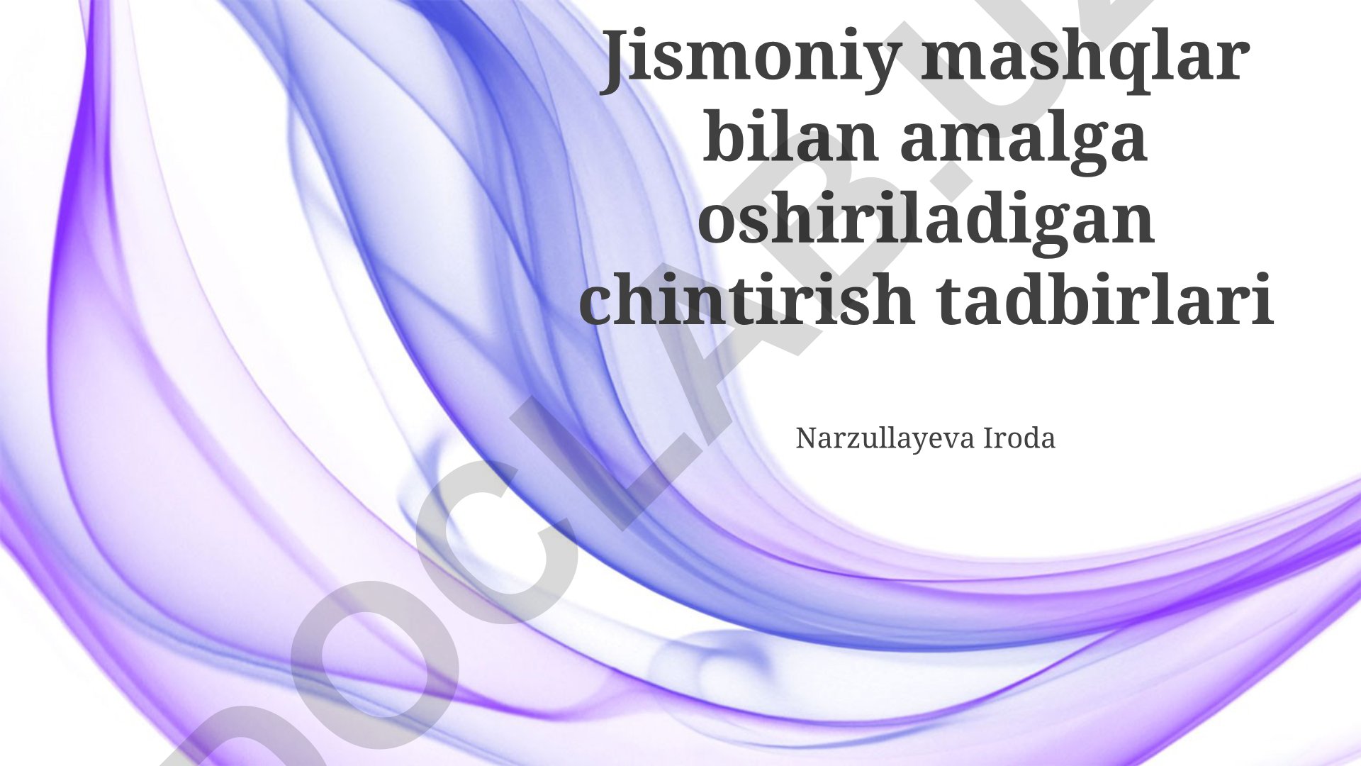 Jismoniy mashqlar va choʻzish mashqlarining foydalari
